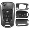 mt key Cover protettiva in plastica rigida per chiavi della macchina Grigio compatibile con Hyundai i30 ix20 ix35 Kia Soul Sportage Ceed