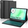 FOGARI Cover Tastiera per Samsung Galaxy Tab A11+ 2025/A9+ 2023, Italiano QWERTY Rimovibile Retroilluminate Bluetooth Wireless Tastiera e Per Custodia Galaxy Tab A11 Plus/A9 Plus, Nero