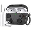 AhaStyle Custodia per AirPods Pro 3 con kit di pulizia Design retrò ispirato alle console portatili per AirPods Pro 3a generazione 2025 Custodia in morbido silicone protettivo
