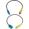 SZDPC FAKRA Z maschio/femmina a RCA maschio/femmina, set di cavi adattatore (2 pezzi, 80 cm) per fotocamera posteriore dell'auto, compatibile con Mercedes Command PCM 2.1/3.0, NTG 2.5/4.0/4.5, Ford, Range