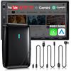 ATOTODIRECT Adattatore CarPlay Wireless Android Auto, AI Box Video 3 in 1 per Cavo OEM CP/AA, Doppio WiFi e Hub Bluetooth IoT, per Netflix/YouTube/TikTok/TF Scheda, DriveChat AI Voice, CB4B
