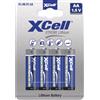 XCell AA, batteria al litio Xtreme FR6, L91, 1,5 V, confezione da 4