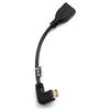 System-S Mini HDMI maschio a 90° destro ad angolo retto su presa HDMI standard 16 cm