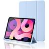 Palkitsee Custodia Cover per iPad (A16) 11 Generazione 11 Pollici 2025/iPad 10 Generazione 2022 iPad 10,9 con portapenne, Cover Tablet Sottile con Retro in Morbido TPU con Auto Svegliati/Sonno, Azzurro