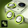 Zeponny Proteggi Obiettivo Fotocamera Compatibile con iPhone 12/12 Mini, Pellicola Protettiva per Obiettivo Fotocamera in Vetro Temperato Luminoso, Anelli in Lega (Verde Fluorescente)