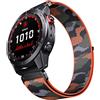 ANBEST Cinturino per Garmin Fenix 7 PRO/Fenix 6 PRO/EPIX, Cinturino in Nylon a Strappo da 22 mm con Passante per Fenix 5/EPIX PRO 47 mm/Forerunner 955/945/935/965/745