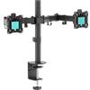 ONKRON Braccio Monitor Doppio 13-32, Carico Totale 16 kg, Supporto Monitor con VESA 75x75-100x100 mm, Supporto Schermo PC Scrivania Girevole e Inclinabile, Porta Schermo Universale, Nero D221E-B