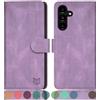 SUANPOT Custodia per Samsung Galaxy A34 5G Cover Portafoglio [Blocco RFID] [Shell TPU] in Pelle Sintetica Tasca Carte Antiurto Protettiva di Con Slot per Schede di per A34 case Viola Lilla