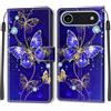 KENHONER Cover Compatibile con iPhone Air, Premium Pelle PU Portafoglio Flip Libro Custodia per iPhone Air [Protezione Completa] - Farfalla