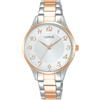 Lorus Orologio analogico al quarzo da donna con bracciale in metallo, Argento/Oro Rosa - RG272VX9