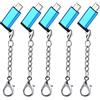 Ciglow 5 adattatori di tipo C, tipo C, da Android femmina a micro USB maschio, convertitore da micro USB a USB C, per Samsung Galaxy S7/S6/S5/S7Edge, Note5/4/3, Google Nexus 5/6/6P, Kindle, HTC, ecc. (blu)