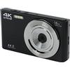 AKLOSIPY Fotocamera Digitale 16X Fotocamera Digitale 16X M 2,8 Pollici Sc 4K 44MP Custodia in Plastica Antiurto HD Fotocamera per Fotografia (BLACK)