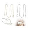 OHYANYAO 2 Pezzi Catena per Borsa,Cinturini per Borse a Mano,Tracole a Catena in Metallo per Borse Donna,per Borse a Mano,Borsette a Tracolla,Portafogli (Oro/Argento,Bianco)