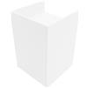 Monster Shop Bancone Cassa da Negozio TB60 Bianco - Mobile Reception Modulabile in MDF con 2 Ripiani Interni, Piano Recessato, Finitura Melaminica 60x90x60cm - Ideale per Boutique e Negozi al Dettaglio
