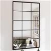 Generico Specchio a Parete Nero 100x60 cm in Metallo,Nero,7.4kg,342209