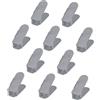 YUENFONG Scarpiera regolabile, 10 pezzi, portascarpe regolabile, 3 altezze regolabili, in plastica, antiscivolo, per organizer per scarpe, armadio, scaffale, grigio