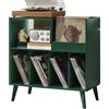 LELELINKY Grande supporto per dischi con contenitore e mensola, supporto in vinile con superficie di presentazione per fino a 300 album, sala musica e soggiorno