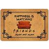 Generic Zerbino con scritta Happiness Is Watching TV Show Friends, antiscivolo, per ingresso, balcone, decorazione per la casa