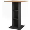 Vicco Tavolo da bar Repose, Rovere dorato/antracite, 75 x 75 cm, per l'utilizzo come tavolo alto con ripiani regolabili in altezza