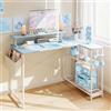 Dowinx Cute Gaming Desk - Scrivania per computer da gioco con superficie in fibra di carbonio, 100 x 50 cm, colore: Blu