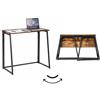 Xinyvee Scrivania pieghevole 80 x 40 x 74 cm, tavolino piccolo PC, tavolo pieghevole per ufficio, soggiorno e camera da letto, moderna scrivania pieghevole, piccola scrivania
