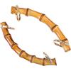 SEWOART Manici per Borse Bamboo 2 Pezzi Manici Vintage Sostituzione Resistenti per Borse Intrecciate Donna Fai da Te Accessori Artigianali