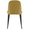 STONES HOME FURNITURE Tamara - Sedia in tessuto giallo 4 pz
