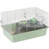 Ferplast Gabbia per Criceti MILOS XL, Habitat per Criceti, Base in plastica e struttura in ferro riciclati, Facile Manutenzione, Gabbia modulare, Accessori Inclusi, 69,5 x 46 x h 41 cm