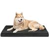 lionto Cuccia Ortopedica con Memory Foam, 112 x 81 x 8 cm, Nero