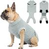 Hjumarayan Tuta Post Operatoria per Cani Femmina | Body Recupero Cane per Sterilizzazione e Castrazione in Cotone | Body Chirurgico Antileccamento | Alternativa Confortevole al Collare (Grigio Chiaro S）