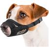Mayerzon Museruola in rete per cani di piccola e media taglia, anti-morso, focalizzata sui cani a muso corto, museruola anteriore apribile per bassotto Jack Russell Terrier, tessuto traspirante