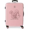 Disney Topolino Outline Valigia media rosa 48 x 68 x 26 cm Rigida ABS Chiusura TSA Integrata 70 L 3 kg 4 ruote doppie