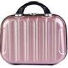 Balakaka Beauty Case da Viaggio Rigido 10L, 14 pollici Beauty Case Donna con Manico, Impermeabile ABS Trucchi Borsa per Cosmetici Può Essere Appeso ai Bagagli, Oro rosa