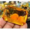 156 CT Naturale Brasiliano Giallo Citrino Smeraldo Cut Certificato Sciolto Gemme