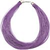 Avalaya Collana in corda multifilo in seta viola, lunghezza 50 cm, Misura unica, corde