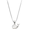 IMINI Graziosa collana con ciondolo a forma di balena e pietra di luna, per donne e ragazze, in argento Sterling 925, delicata creatura marina, catena regolabile, gioiello di Natale e compleanno