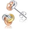 CHIC & ARTSY Orecchini a perno da donna in argento Sterling 925 celtico con nodo triquetra