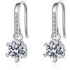 Lllunimon Fiore di neve Moissanite Orecchini pendenti Argento sterling Moissanite Orecchini pendenti Gancio per l'orecchio Moglie Mamma Figlia Gioielli Regali