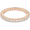 Swarovski Anello Vittore, Taglio Round, Bianco, Finitura in tono oro rosa