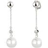 Traveller Orecchini a clip - Pendenti - Perla 12mm bianco - Cristallo - placcati platino - 114140