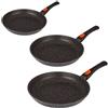 Kamberg AMBERG® 0008019 Set di 3 pentole, alluminio pressofuso, 28 cm