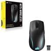 Corsair M75, Per destrimani e mancini, Ottico, RF wireless, 26000 DPI, Nero