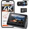 70mai A800SE: dashcam 4K 2160p con GPS, Wi-Fi e scheda SD da 128 GB, registrazione 24 ore su 24, 7 giorni su 7