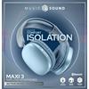 Music Sound MAXI3 Cuffie over-ear wireless MAXI3 con cancellazione attiva del rumore: un'esperienza di ascolto coinvolgente senza distrazioni, fino a 35 ore di autonomia. Design moderno, comfort, stile e un suono potente e rivoluzionario, Senza fili, …