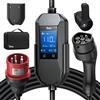 bez marki Stazione di ricarica Tera Mobile Wallbox per veicoli elettrici: 11 kW, da CEE 16 A a Tipo 2, IP66, trifase, cavo da 7,5 m, display digitale controllabile da 2,8" per Model Y/3, ID.3/4/5