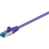 Goobay 10 cavi patch Goobay 94155 CAT 6A, S/FTP (PiMF), viola, 0,25 m - conduttori in rame (CU), guaina priva di alogeni (LSZH)