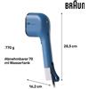 Braun QuickStyle 3 GS3024BL, spazzola a vapore portatile, 0,12 l, 0,5 min, blu, plastica, pulsanti