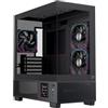 Einarex EXCS-SM-51DR-B, Micro Tower, PC, Nero, Micro ATX, Mini-ITX, Acciaio, Vetro temperato, 2,5,3,5"
