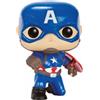 FUNKO BOBBLE HEAD POP MARVEL CAPITAN AMERICA CIVIL WAR CAP AMERICA VAR POSE NUOVO Funko