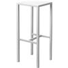 Milani Home - sgabello alto da bar in metallo bianco, 30 x 30 cm h 75 cm, per bancone, ristorante e dehor